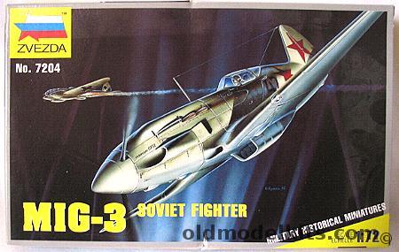 Zvezda 1/72 Mig-3 plastic model kit